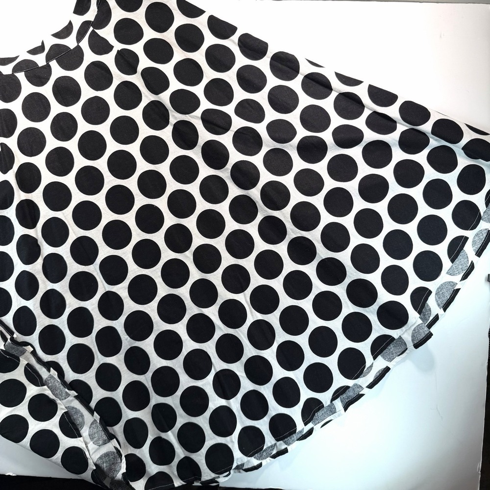Who What Wear Black & White Polka Dot Midi Skirt NWT Linen Blend 6 - Picture 8 of 9